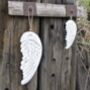 Wood White Angel Wing Decoration Keepsake, thumbnail 1 of 6