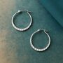 Sterling Silver Hammered Hoop Earrings, thumbnail 1 of 8