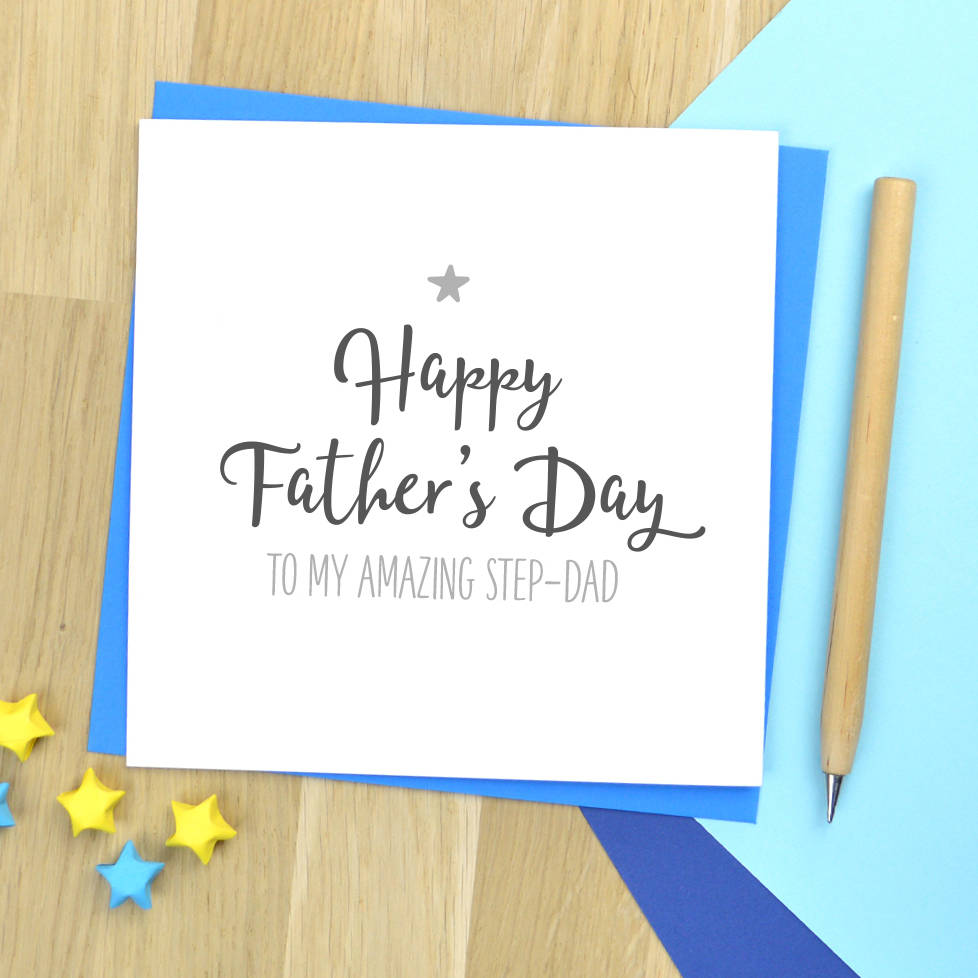 Amazing Step Dad Father's Day Card By Pink And Turquoise 