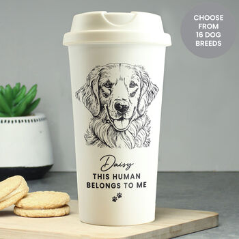 Dog Owner Gifts Personalised Dog Travel Cup, 4 of 6