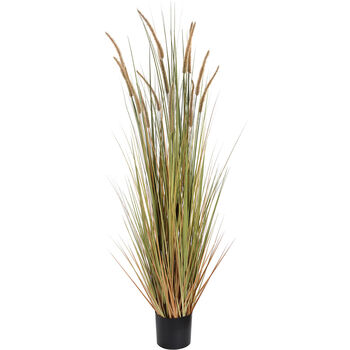Potted Faux Ravenna Grass Plant, 2 of 4