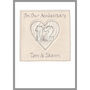 Personalised 12th Silk Wedding Anniversary Card, thumbnail 8 of 8