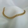 Box Clasp Vintage 18k Gold Link Choker Necklace Structured Minimalistic Everyday Jewellery, thumbnail 6 of 10
