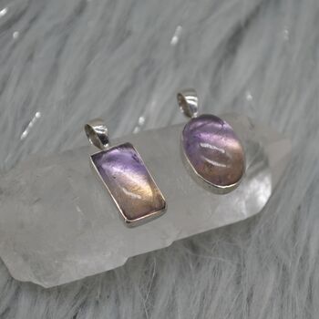 Ametrine Pendant: Sterling Silver, Purple Gemstone, 3 of 6