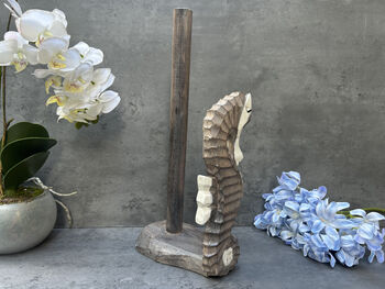 Nautical Grey Seahorse Kitchen Roll Holder Accessory, 5 of 12