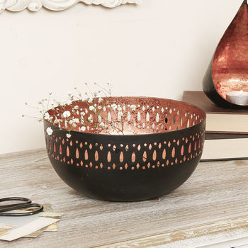 Black And Copper Decorative Pot Pourri Bowl, 4 of 9