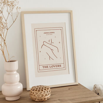 'The Lovers' Personalised Tarot Print For Couple, 4 of 5