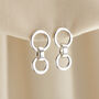 Hanging Hoop Charm Stud Earrings, thumbnail 1 of 4