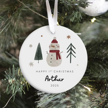 First Christmas Personalised Xmas Ceramic Ornament Gift, 2 of 7