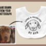 Personalised Pet Portrait Baby Bib, thumbnail 2 of 3