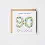 Personalised Happy 90th Birthday Card Liberty Style *Age Options, thumbnail 1 of 10