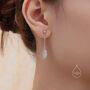 Delicate Feather Drop Stud Earrings, thumbnail 5 of 11