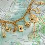 Passport Charm Necklace, Sterling Silver Or Gold Plated, thumbnail 6 of 12