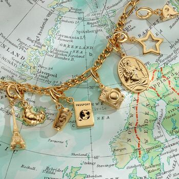Passport Charm Necklace, Sterling Silver Or Gold Plated, 6 of 12