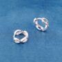 Silver Infinity 12mm Hoop Earrings, thumbnail 1 of 6
