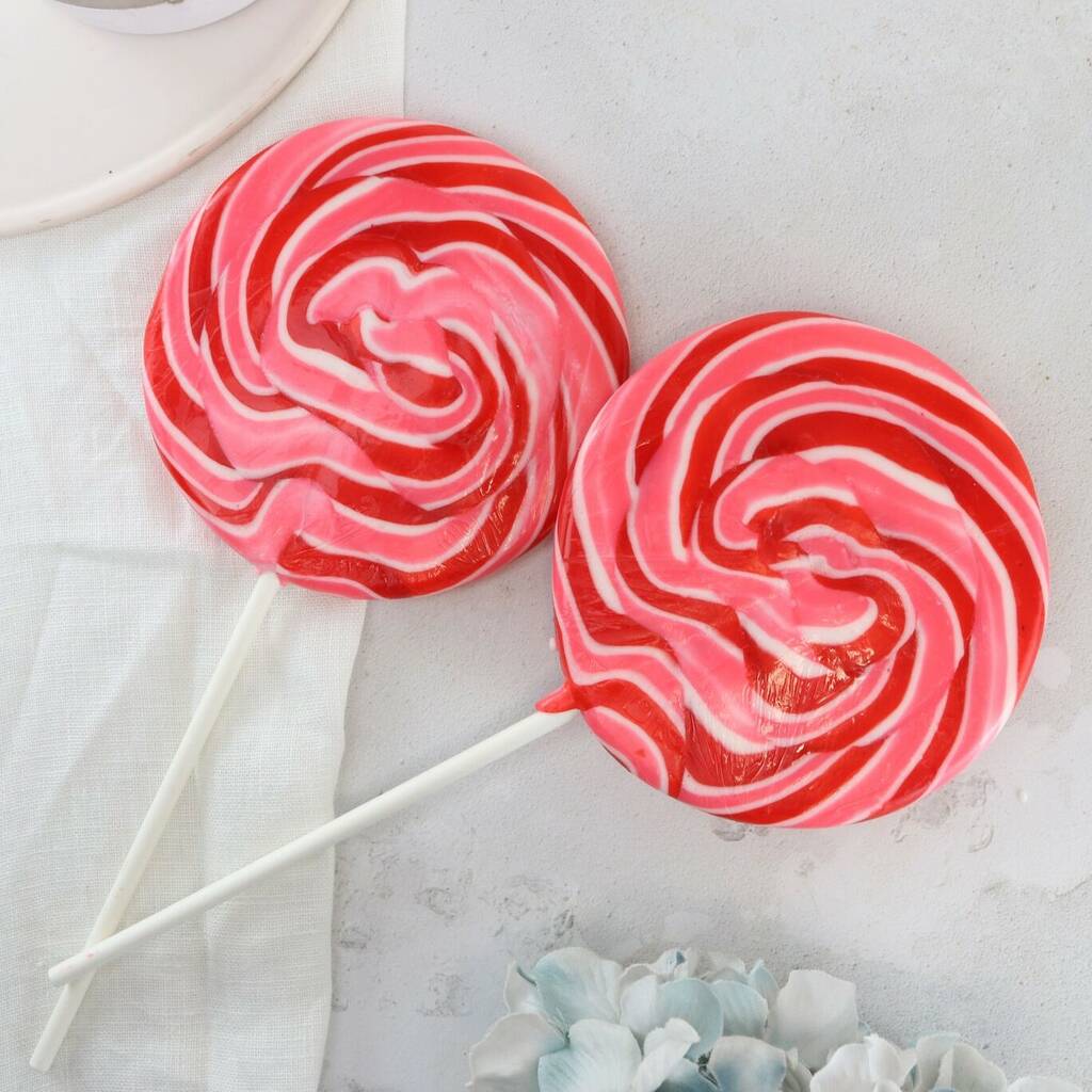 Giant Strawberries And Cream Lollipop By Holly's Lollies