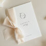 Luxury 'Her Vows' Wedding Vows Card, Botanic Crest, Personalised, thumbnail 3 of 11