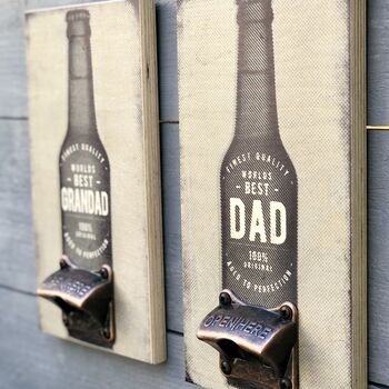 Beer Bottle Opener Worlds Best Dad Or Grandad Gift, 4 of 4