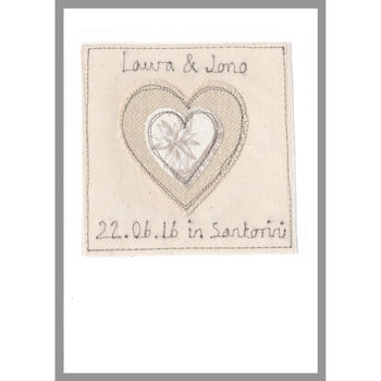 Personalised Heart Wedding Or Anniversary Card, 10 of 12
