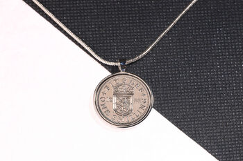 1955 70th Birthday One Shilling Coin Pendant, 2 of 3