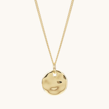 Ripple Disc Necklace Silver Or 18ct Gold Plated Vermeil, 3 of 7