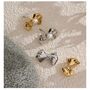 Monaco Ivory D’or Gold Pearl Charm Ribbon Earrings, thumbnail 1 of 4