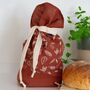Leaf Bread Bag Hand Printed In Pure Linen, thumbnail 1 of 5