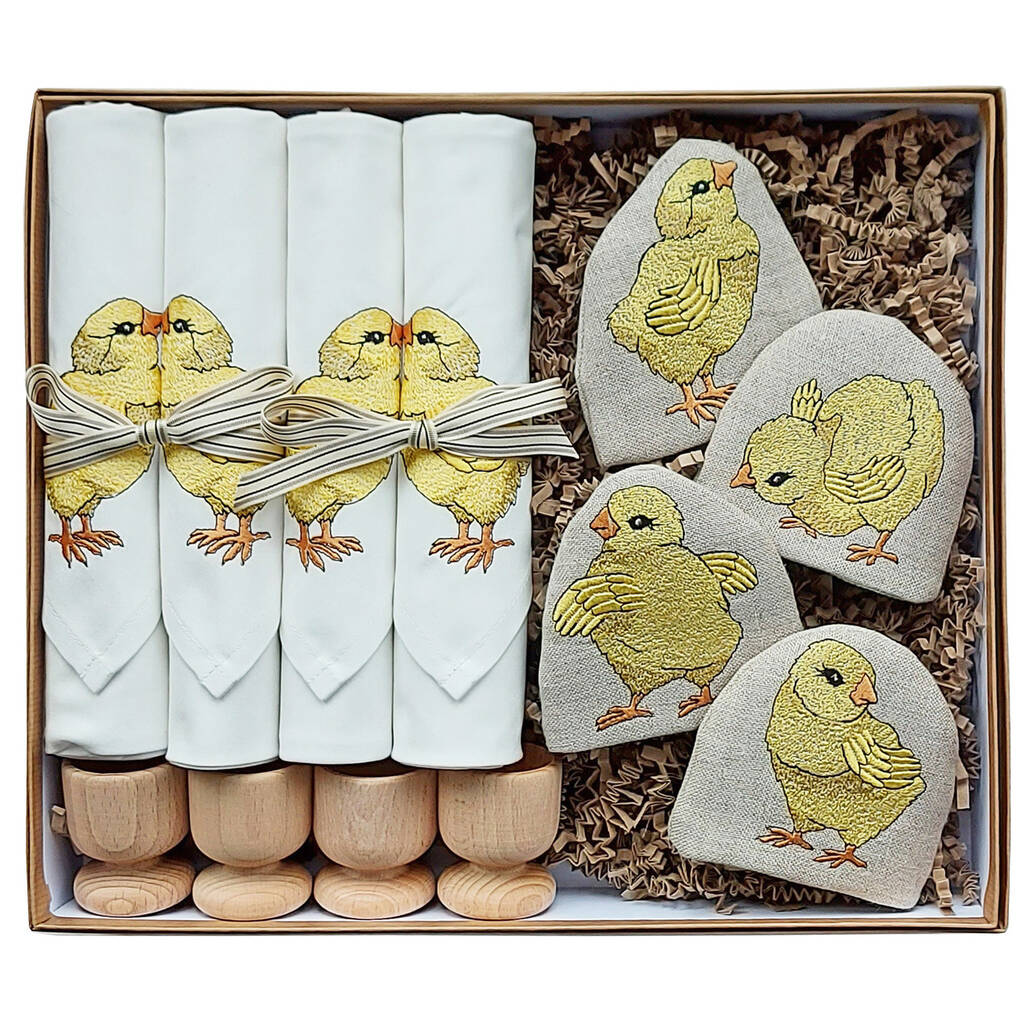 Luxury Embroidered Little Chick Gift Set, 1 of 10