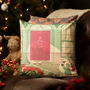 'The Snow Job' Christmas Cushion Cover Quinn The Fox, thumbnail 2 of 3