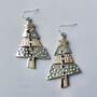 Festive Christmas Tree Statement Drop Earrings, thumbnail 4 of 5