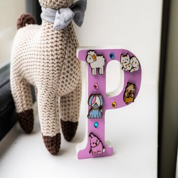 Personalised Paint Your Own Baby Animal Wooden Letter, 4 of 10