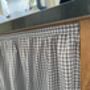 Velcro Sink Skirt, Bespoke Grey Gingham Cabinet Curtain, thumbnail 5 of 6