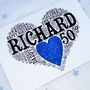 Personalised 50th Birthday Sparkle Card, thumbnail 7 of 12