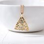 Triangle Evil Eye Necklace, thumbnail 1 of 6