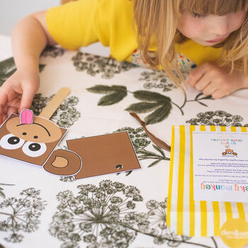 Kids Cheeky Monkey Sustainable Paper Craft Kit, 2 of 3