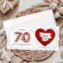 Personalised 70th Birthday Scratch Card, Surprise Gift Reveal, thumbnail 6 of 9