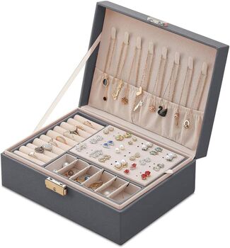 Double Layer Jewellery Organiser Storage Box Case, 6 of 10