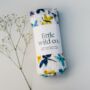 Butterfly Bamboo Organic Cotton Muslin Swaddle Blanket, thumbnail 2 of 6