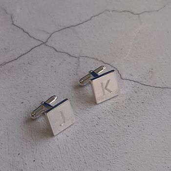 Personalised Silver Word Game Cuff Links, 4 of 8