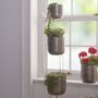 Zaio Triple Hammered Metal Hanging Planters, thumbnail 1 of 4