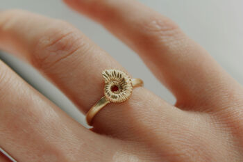Solid Gold Ammonite Ring, 2 of 3