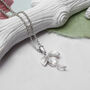 Sterling Silver Three Leaf Pendant Necklace, thumbnail 1 of 3