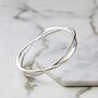 Curve Infinity Solid Silver Bangle, thumbnail 1 of 10