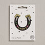 Lucky Horse Shoe Iron On Patch, thumbnail 1 of 3