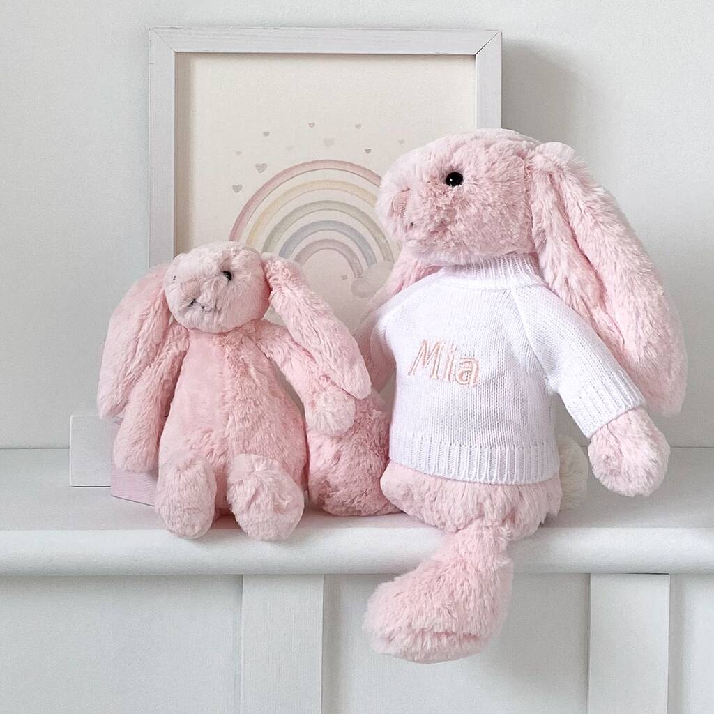 personalised pink bunny