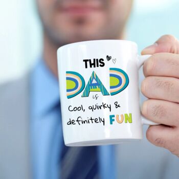 Personalised Dad Mug – Bold Colourful Father’s Day Gift – Fun Mug For Dad, 2 of 9