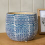 Azla Blue Mosaic Ceramic Planters, thumbnail 2 of 5