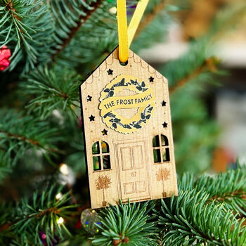 Personalised House Christmas Tree Bauble, 3 of 5