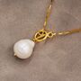 Genuine Baroque Pearl T Bar Pendant Necklace, thumbnail 5 of 12