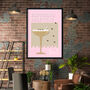 Espresso Martini Cocktail Print Four Colour Options, thumbnail 3 of 8